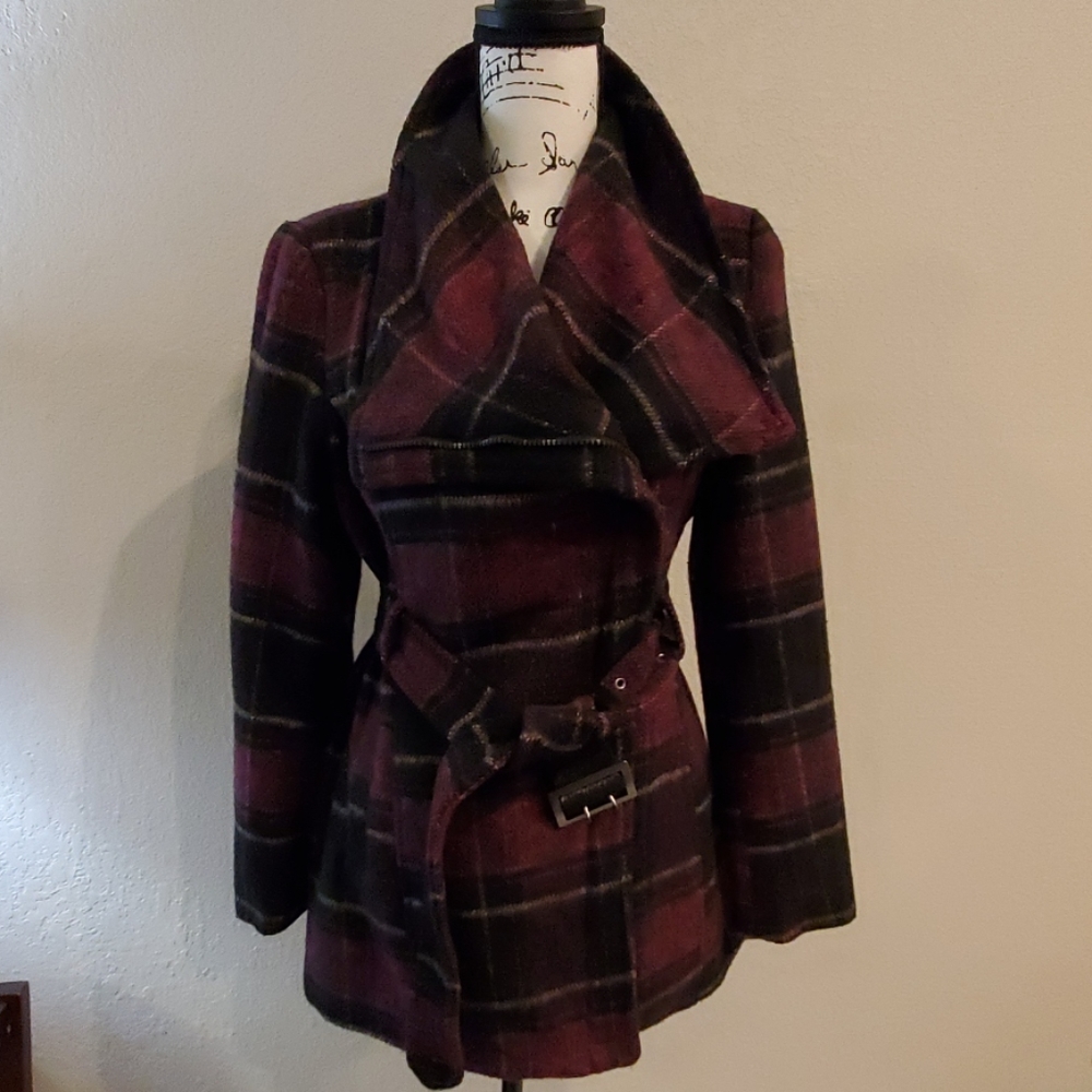 Madden Girl belted skirted coat